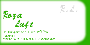 roza luft business card
